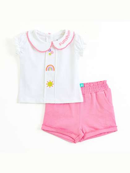 JusCubs Girls Top with
                      Shorts