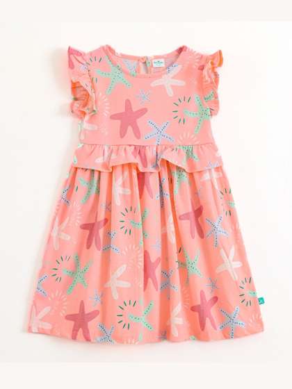 JusCubs Print Flutter
                    Sleeve Fit & Flare Dress