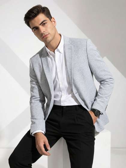 INVICTUS Notched
                        Lapel Single Breasted Formal Blazer