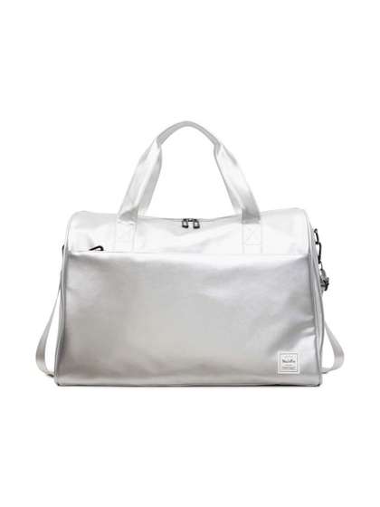 StyleCast x Revolte
                      Silver PU Solid Regular Duffel Bag