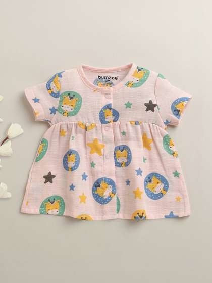 BUMZEE Print Fit & Flare Dress