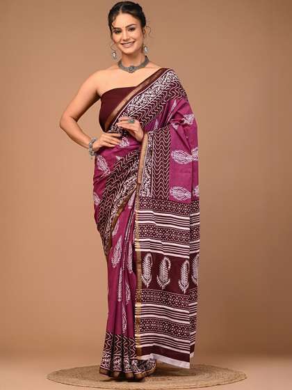Anouk Ethnic Motifs
                        Pure Cotton Handloom Saree