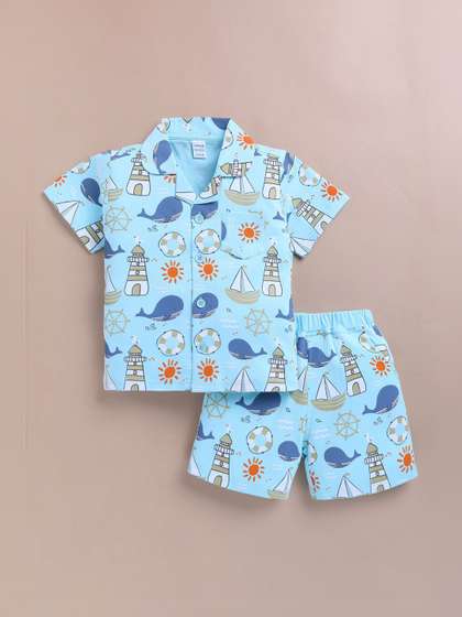 Dollar Boys Printed
                      Shirt with Shorts