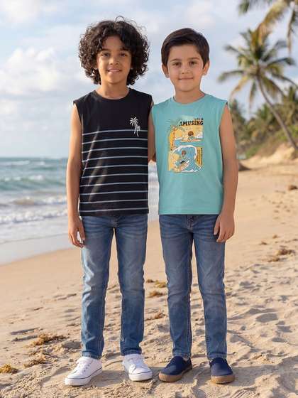 HELLCAT Boys Pack of 2
                    Graphic Printed Regular Innerwear Vests