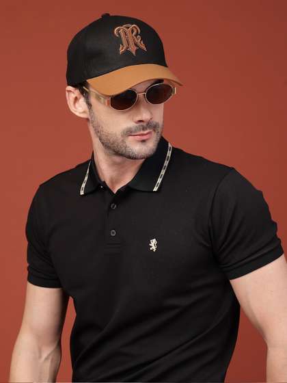 Red Tape Unisex Black
                    & Tan Colourblocked Cotton Twill Cap with
                    Adjustable Strap
