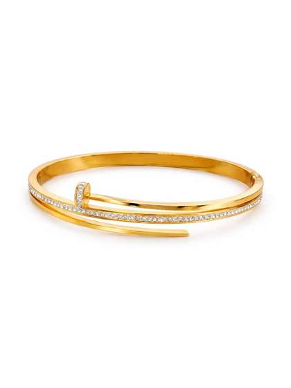 NICE LIFE
                        COLLECTIONS Women Gold-Plated Cuff Bracelet