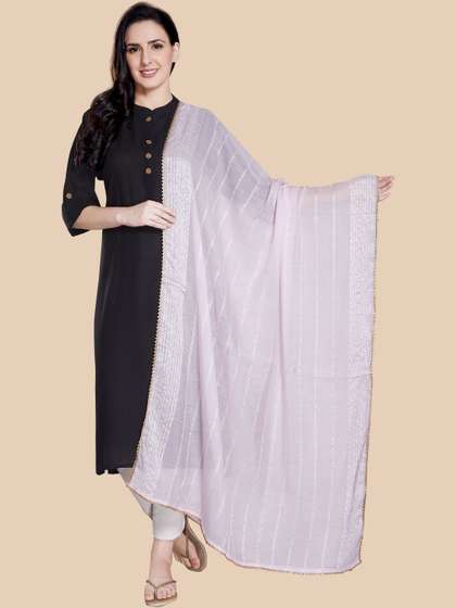 KALINI Embroidered
                        Dupatta with Thread Work