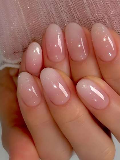 Vembley Set Of 24
                        Artificial Reusable Stick On Nails - Pink