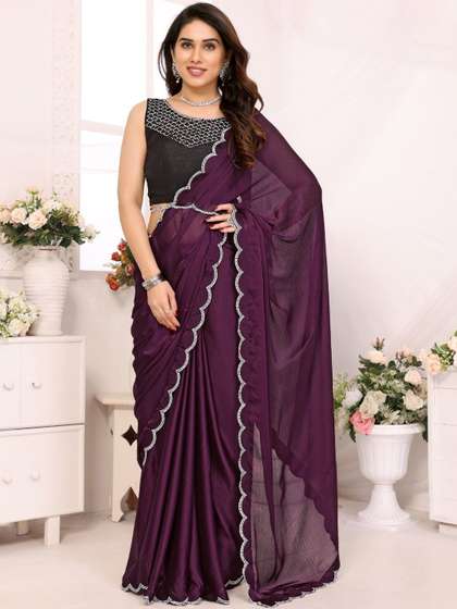 3 Butterflies Satin
                        Chanderi Saree
