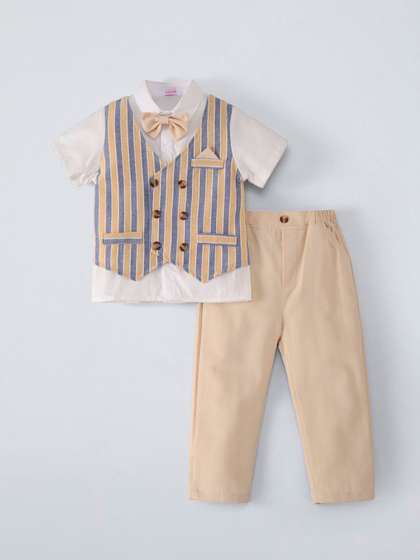 Hopscotch Boys Striped
                    Shirt with Trousers