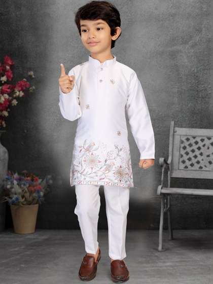 INZORA Boys Ethnic
                    Motifs Embroidered Regular Kurta with Pyjamas