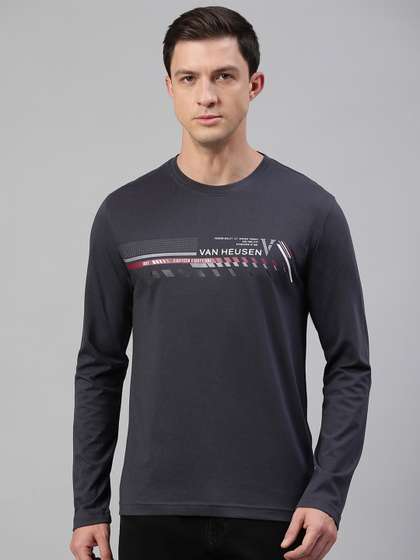 Van Heusen Innerwear
                        Typography Printed Round Neck Long Sleeves
                        Cotton Lounge Tshirt