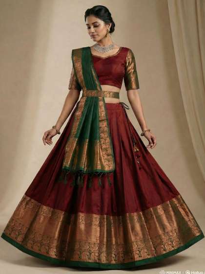 SHAVIDR ENTERPRISE
                        Block Print Ready to Wear Lehenga &
                        Unstitched Blouse With Dupatta