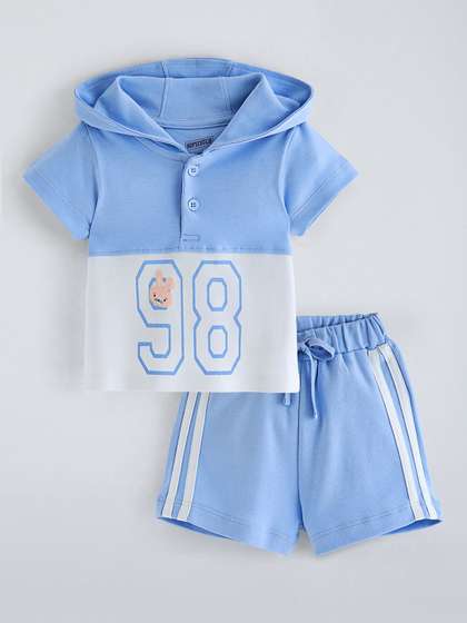 Hopscotch Boys Printed
                    T-shirt with Shorts
