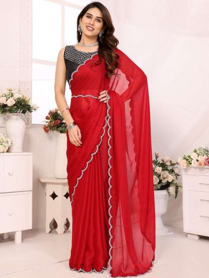 3 Butterflies Satin
                      Chanderi Saree