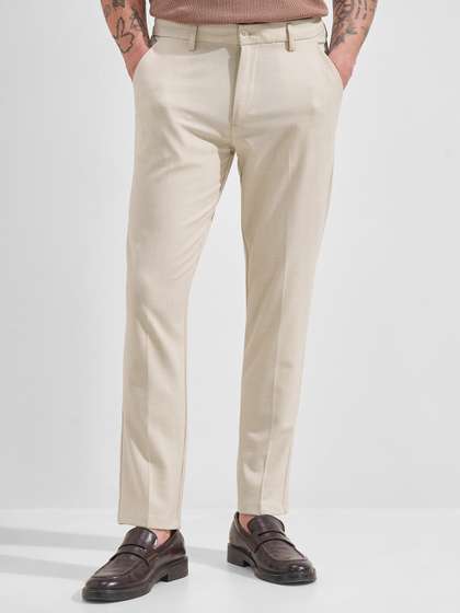HIGHLANDER Men Slim
                        Fit Easy Wash Trousers