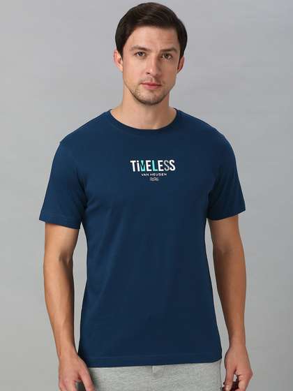 Van Heusen Innerwear
                        Men Typography Printed Round Neck Cotton Lounge
                        Tshirts