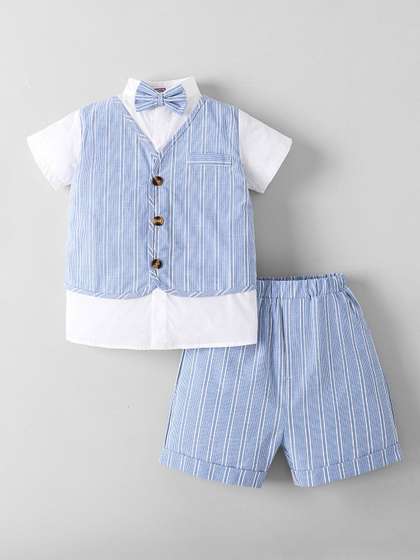 Hopscotch Boys Striped
                    Shirt with Shorts
