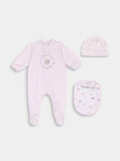 Chicco Unisex Girls
                      Pack of 3 Pure Cotton Baby Apparel Gift Set