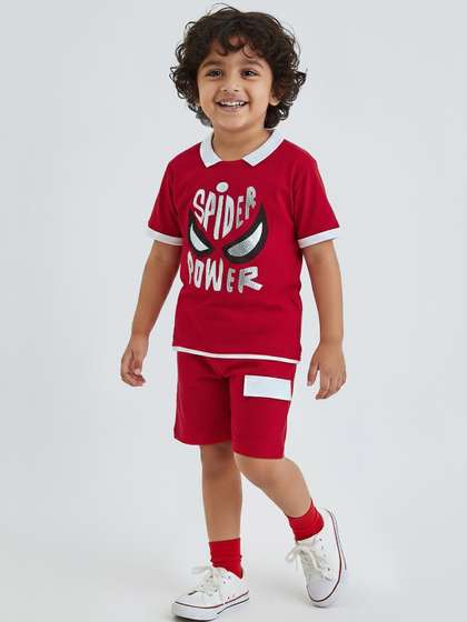 Hopscotch Boys Printed
                    T-shirt with Shorts