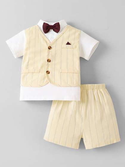 Hopscotch Boys Striped
                    Shirt with Shorts