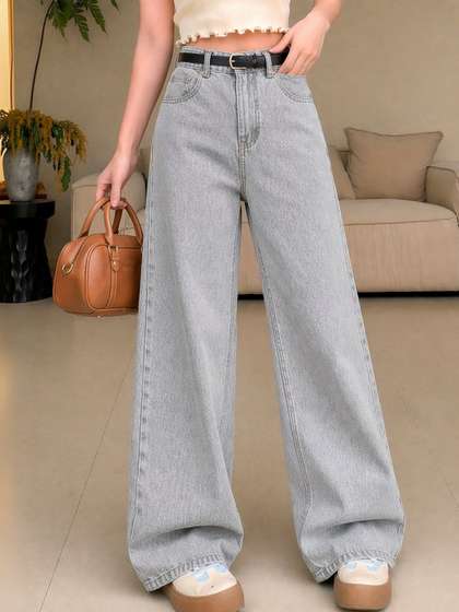 KASHIANXSTYLE Women
                        Comfort High-Rise Light Fade Acid Wash
                        Stretchable Jeans