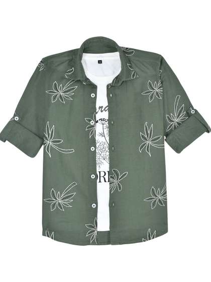 CAVIO Boys Comfort
                    Floral Printed Casual Shirt