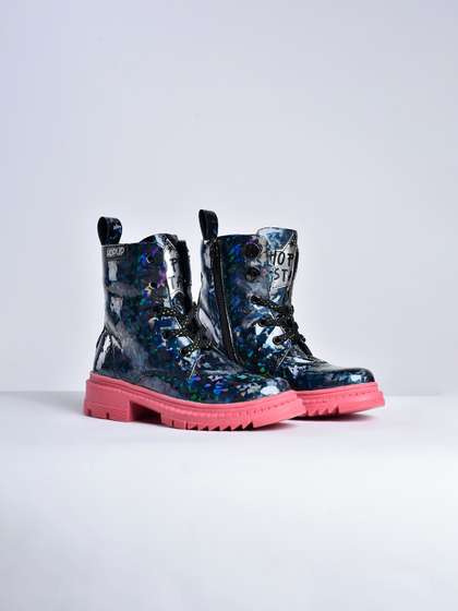 HOPUP Solid Girls
                    Glitter Hi-Top Boots
