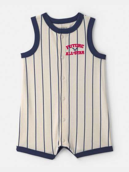 Carter's Infant Boys
                    Printed Pure Cotton Round Neck Rompers