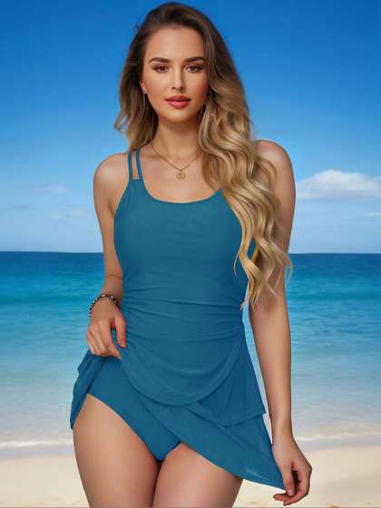 DressBerry Round
                        Neck Swimming Dress