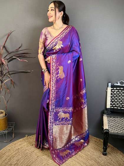 Royal Rajgharana
                        Saree Ethnic Motifs Zari Art Silk Banarasi
                        Sarees