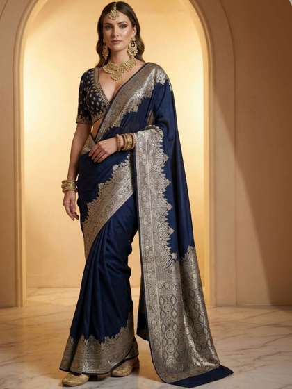 Royal Rajgharana
                        Saree Ethnic Motifs Zari Art Silk Heavy Work
                        Banarasi Sarees