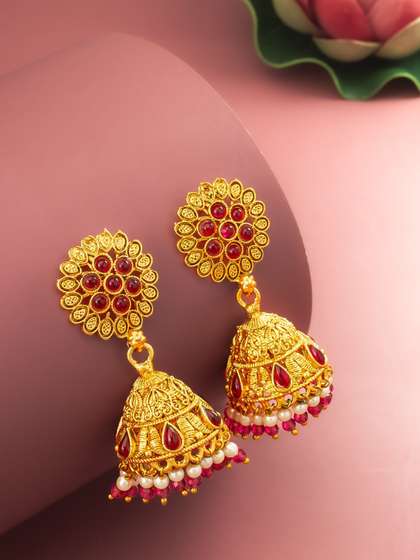 aadita Floral
                        Jhumkas Earrings