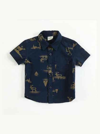 JusCubs Boys Printed
                    Casual Shirt
