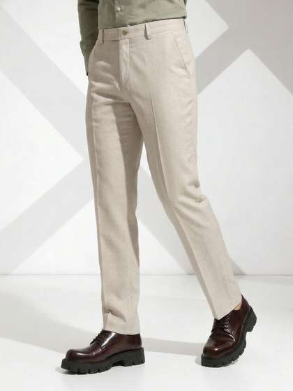 INVICTUS Men Checked
                        Formal Trousers