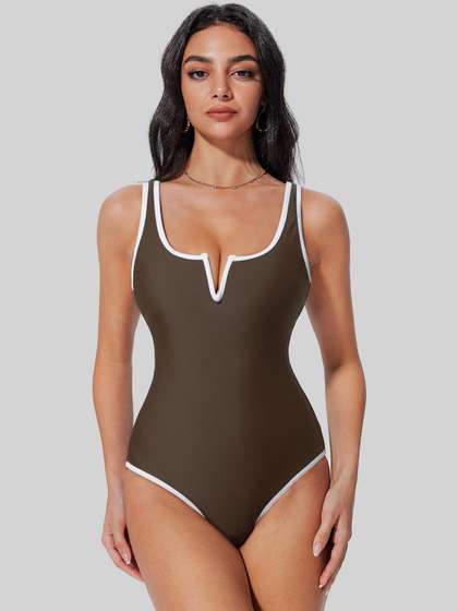 DressBerry
                          Polyester V-Neck Bodysuit