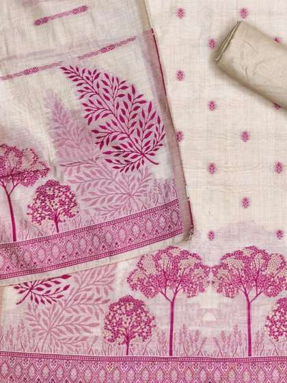 LeeliPeeri
                          Designer Embroidered Pure Cotton Unstitched
                          Dress Material