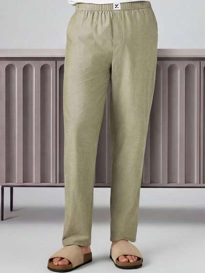 XYXX Men Solid
                        Cotton Ultra-Breathable Chambray Pyjamas