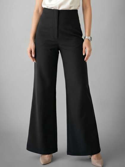 ADDYVERO Women
                          Loose Fit High-Rise Wrinkle Free Trousers