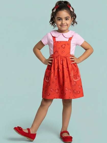 Nauti Nati Floral
                    Pinafore Dress