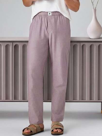 XYXX Men Solid
                        Cotton Ultra-Breathable Chambray Pyjamas