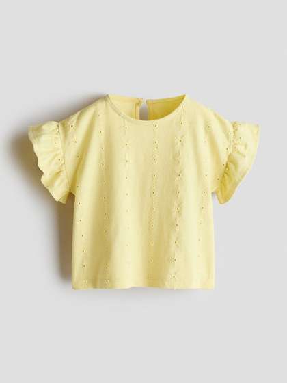H&M
                        Flutter-sleeved Broderie Anglaise Top