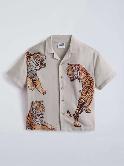 Hopscotch Boys Animal
                    Printed Casual Shirt