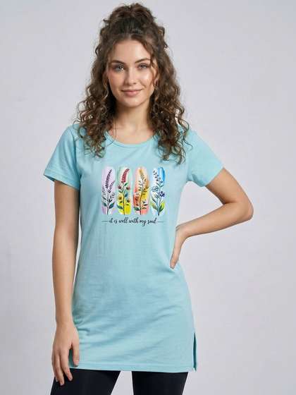 The Roadster
                        Lifestyle Co Printed Round Neck Lounge T-Shirt