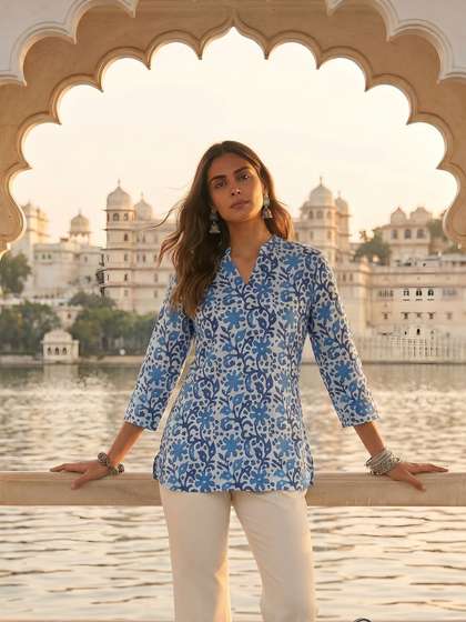 Anouk Rustic Printed Straight Kurta