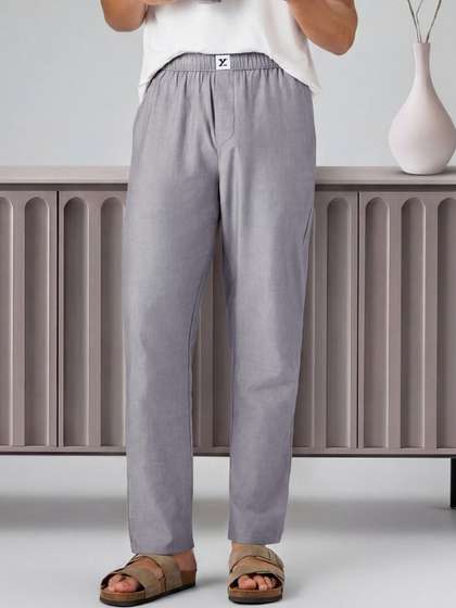 XYXX Men Solid
                        Cotton Ultra-Breathable Chambray Pyjamas