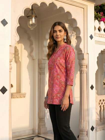 Anouk Rustic Printed Straight Kurti