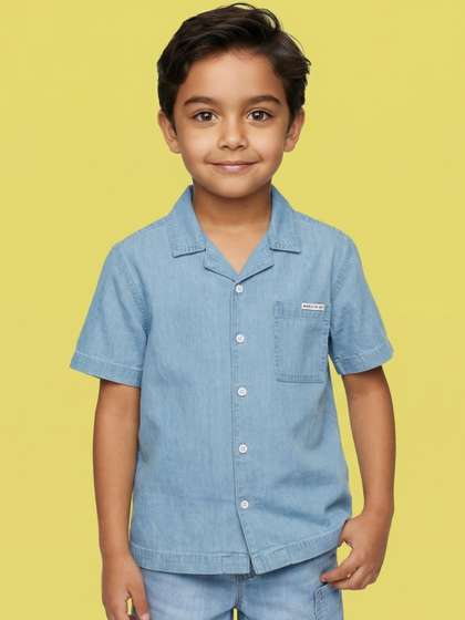 Nauti Nati Boys Pure
                    Cotton Classic Oversized Casual Shirt