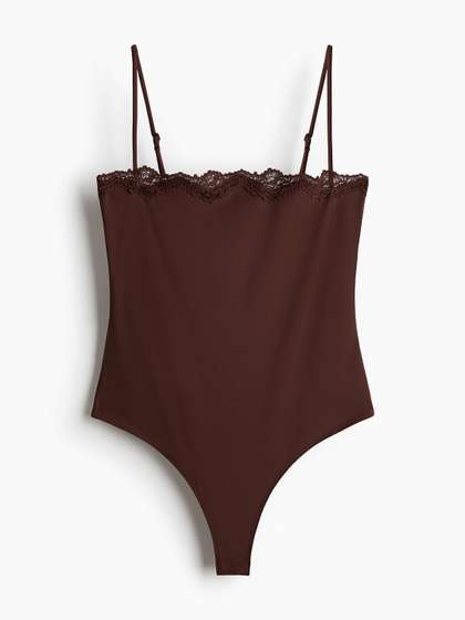 H&M Lace-trimmed
                        Strappy Body