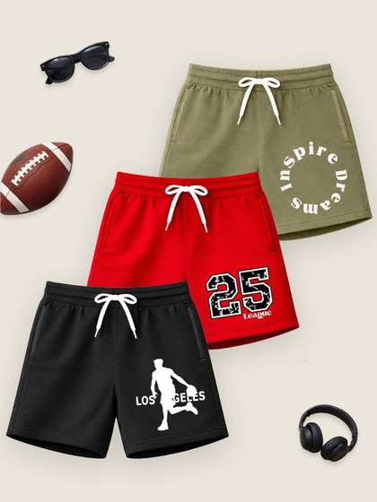 YK Boys Printed Sports
                      Shorts